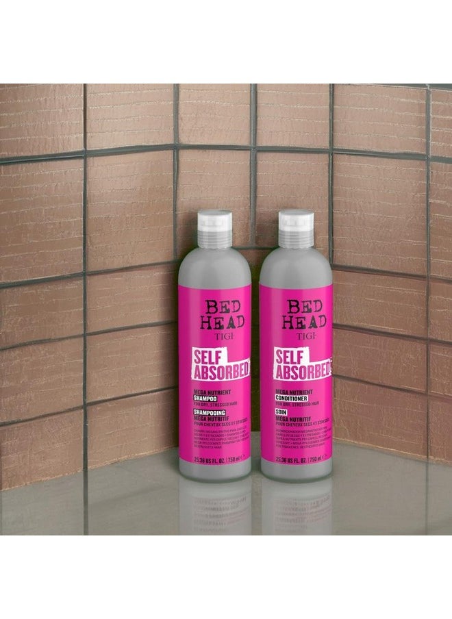 TIGI Bed Head Shampoo and Conditioner For Dry Hair Self Absorbed Nourishing Hair Care to Visibly Repair Hair and Strengthen it From Within 25.36 Fl Oz (Pack of 2)