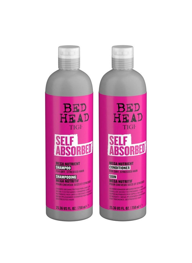 TIGI Bed Head Shampoo and Conditioner For Dry Hair Self Absorbed Nourishing Hair Care to Visibly Repair Hair and Strengthen it From Within 25.36 Fl Oz (Pack of 2)