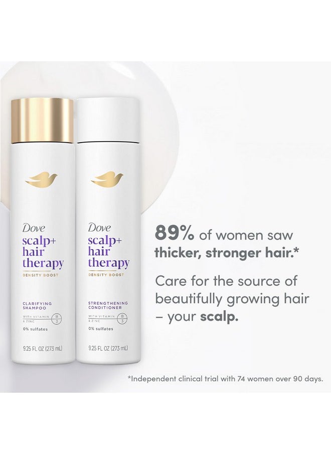 Dove Scalp + Hair Therapy Set - Density Boost Clarifying Shampoo and Strengthening Conditioner with Vitamins B3 & E, Zinc & Peptides, 9.25 Oz Ea (2 Piece Set)