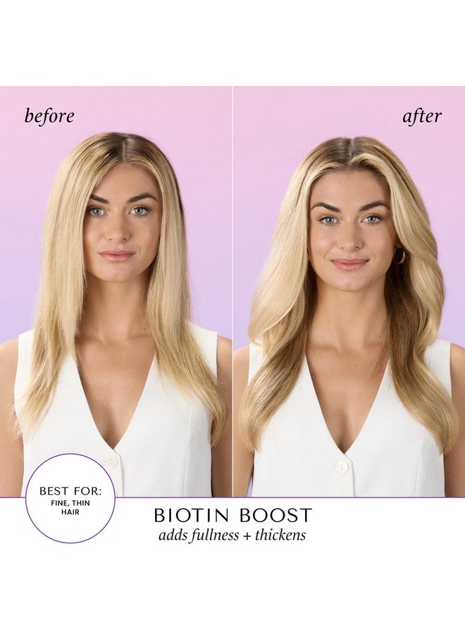 HASK BIOTIN BOOST Shampoo and Conditioner Set Thickening for all hair types, color safe, gluten-free, sulfate-free, paraben-free - 1 Shampoo and 1 Conditioner