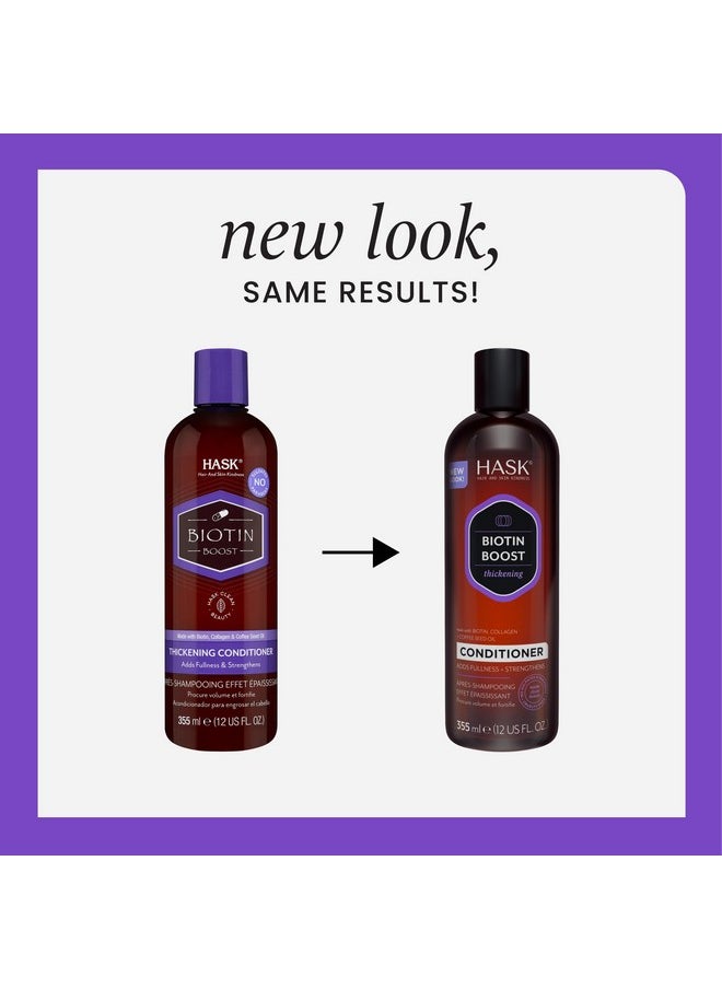HASK BIOTIN BOOST Shampoo and Conditioner Set Thickening for all hair types, color safe, gluten-free, sulfate-free, paraben-free - 1 Shampoo and 1 Conditioner