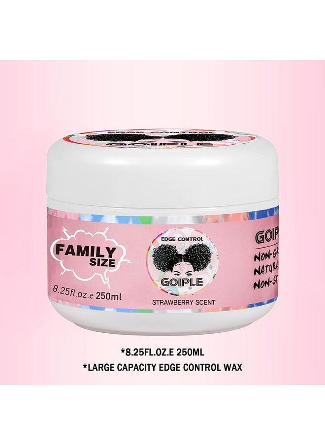 Goiple 8.25 OZ Edge Control Wax for Women, Non-greasy Edge Smoother, Hair Gel for All Hair Types, No Flaking, Extra Strong Hold Water-based Edge Stay Gel