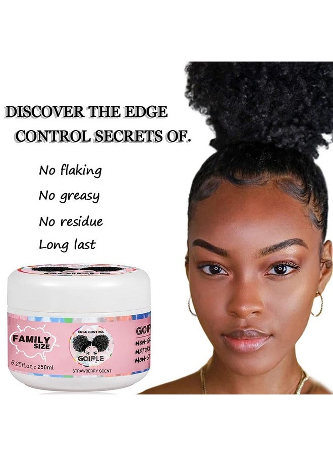 Goiple 8.25 OZ Edge Control Wax for Women, Non-greasy Edge Smoother, Hair Gel for All Hair Types, No Flaking, Extra Strong Hold Water-based Edge Stay Gel