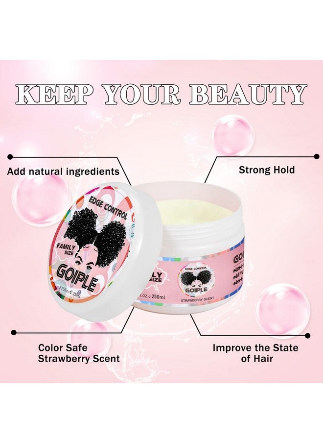 Goiple 8.25 OZ Edge Control Wax for Women, Non-greasy Edge Smoother, Hair Gel for All Hair Types, No Flaking, Extra Strong Hold Water-based Edge Stay Gel