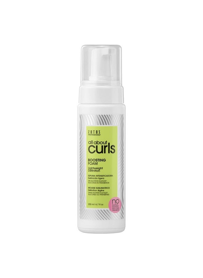 All About Curls Boosting Foam | Lightweight Definition Hold | Curly Hair Products | Volumizing Extra Fullness & Body | All Curly Hair Types | Vegan & Cruelty Free | Sulfate Free | 6.7 Fl Oz