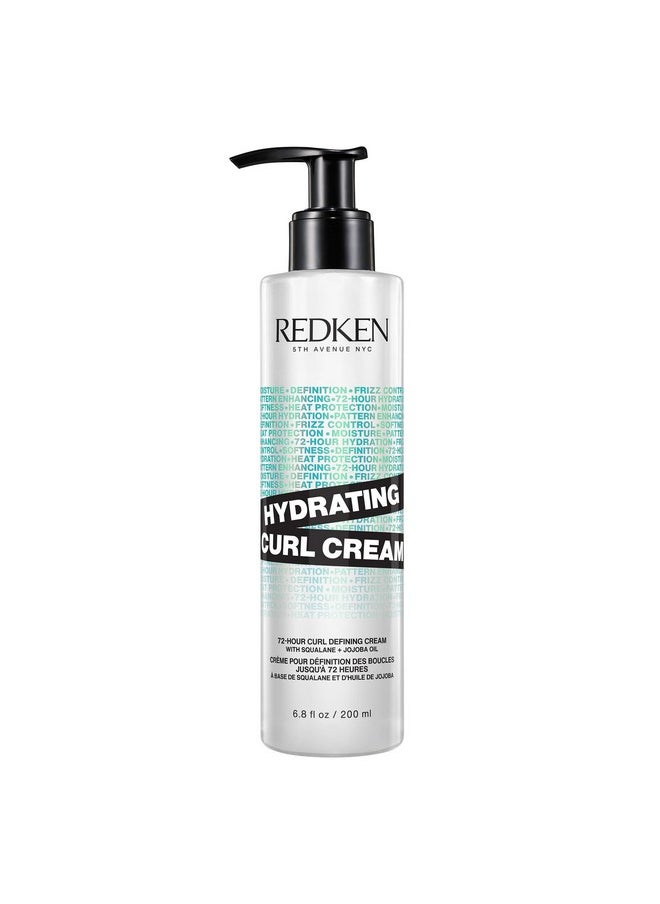 REDKEN Hydrating Curl Cream | 72-Hour Curl Defining Styling Cream | Heat Protection | Formulated with Squalane & Jojoba Oil | For Curly and Coily Hair | Silicone-Free | Paraben-Free