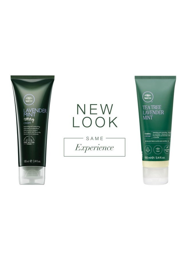 Tea Tree Lavender Mint Taming Cream, Rich Hair Styling Cream, For Coarse, Curly + Dry Hair, 3.4 fl. oz.