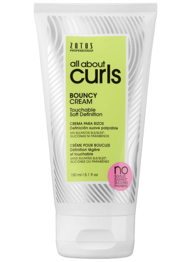 ALL ABOUT CURLS Bouncy Cream Styling | Touchable Soft Definition | Define, Moisturize, De-Frizz | All Curly Hair Types | Vegan & Cruelty Free | Sulfate Free | 5.1 Fl Oz