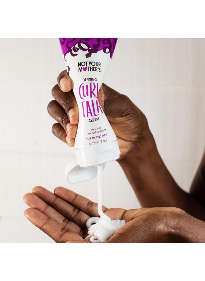 Not Your Mother's Curl Talk Frizz Control Sculpting Gel & Defining Cream (2-Pack) - 6 fl oz - Formulated with Rice Curl Complex - All Curl Types
