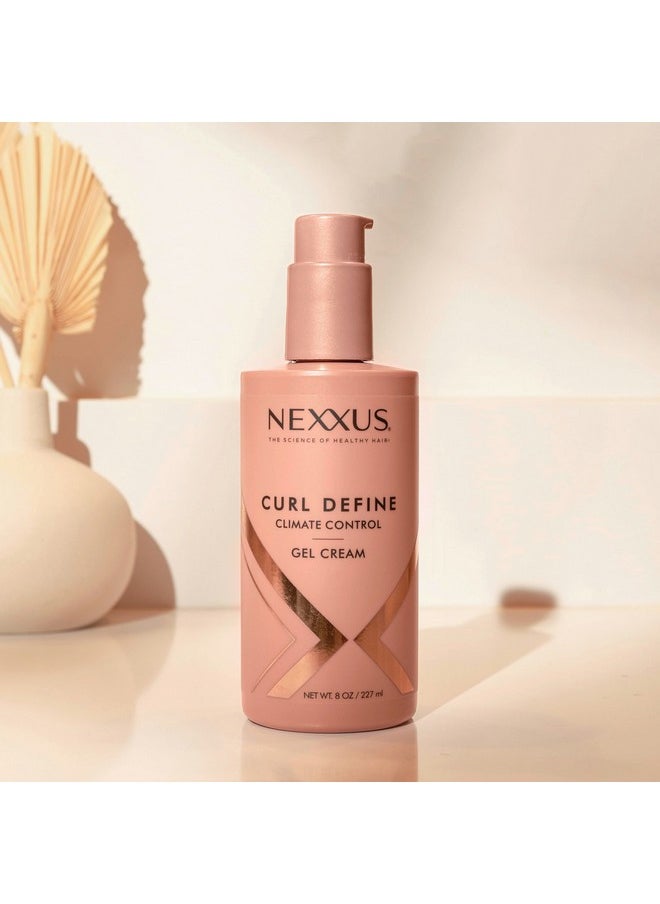 Nexxus Climate Control Gel Cream Curl Define for Cashmere Curls, with StyleProtect Technology 8 oz