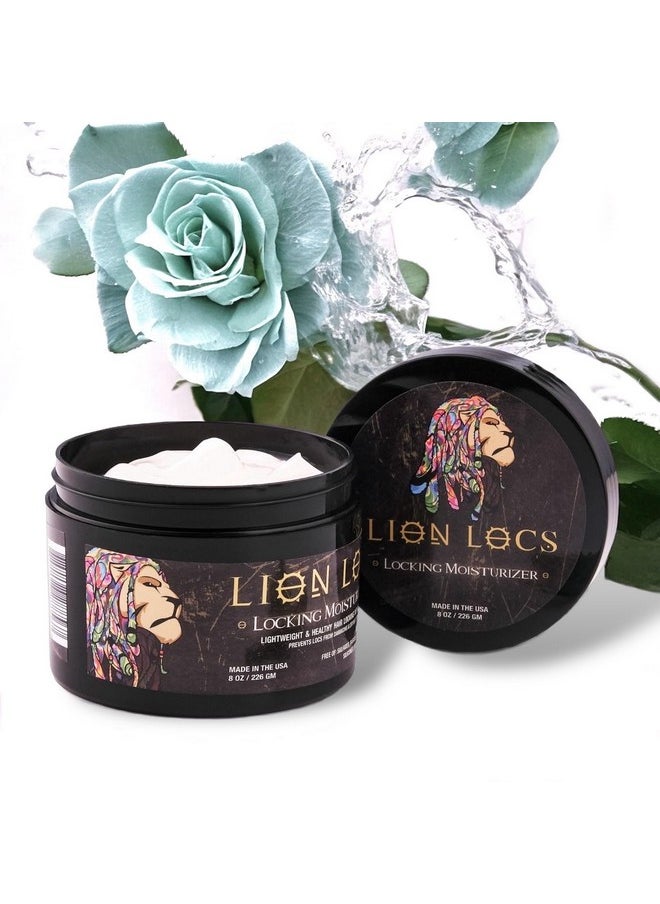 Lion Locs Hair Locking Dreads Moisturizer for Dreadlocks, Locks, Microlocs, Interlocks, Braids, Fauxlocs, Sisterlocks | - Large Container Residue and Build-Up Free (8oz) (Regular)