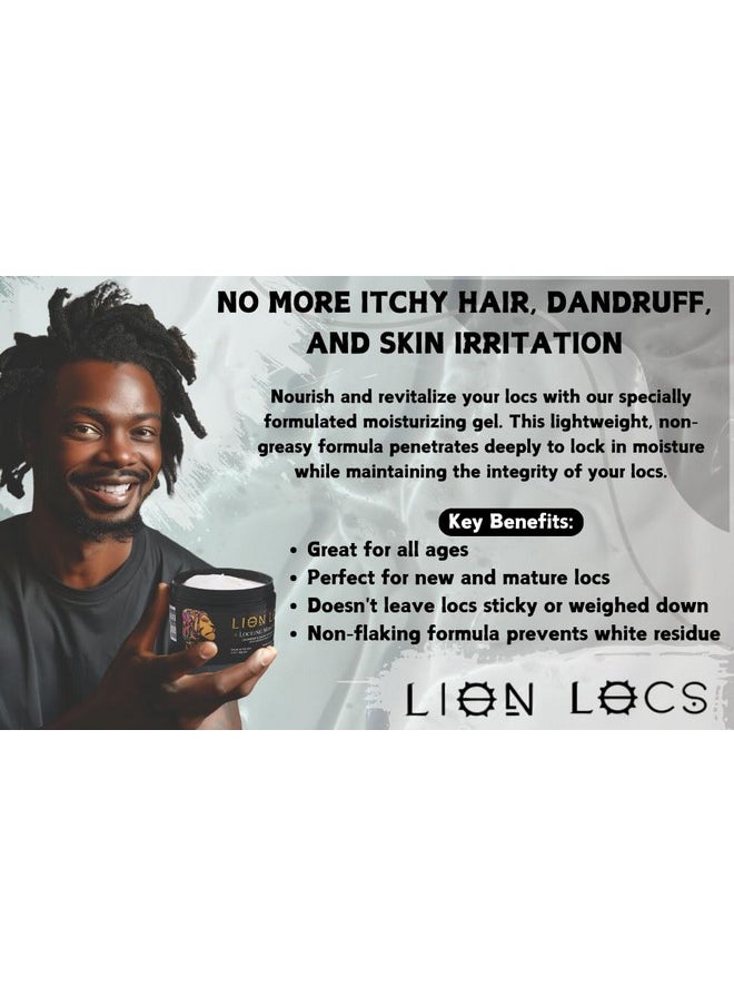 Lion Locs Hair Locking Dreads Moisturizer for Dreadlocks, Locks, Microlocs, Interlocks, Braids, Fauxlocs, Sisterlocks | - Large Container Residue and Build-Up Free (8oz) (Regular)