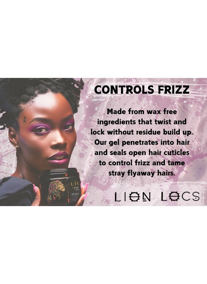 Lion Locs Hair Locking Dreads Moisturizer for Dreadlocks, Locks, Microlocs, Interlocks, Braids, Fauxlocs, Sisterlocks | - Large Container Residue and Build-Up Free (8oz) (Regular)