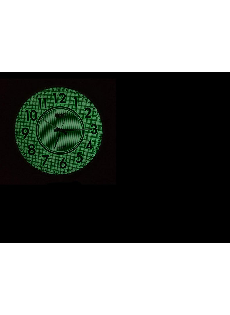 Ajanta Wall Clock Night Glow Clock Radium Clock (Night Vision_14 inch Approx)(Without Glass)