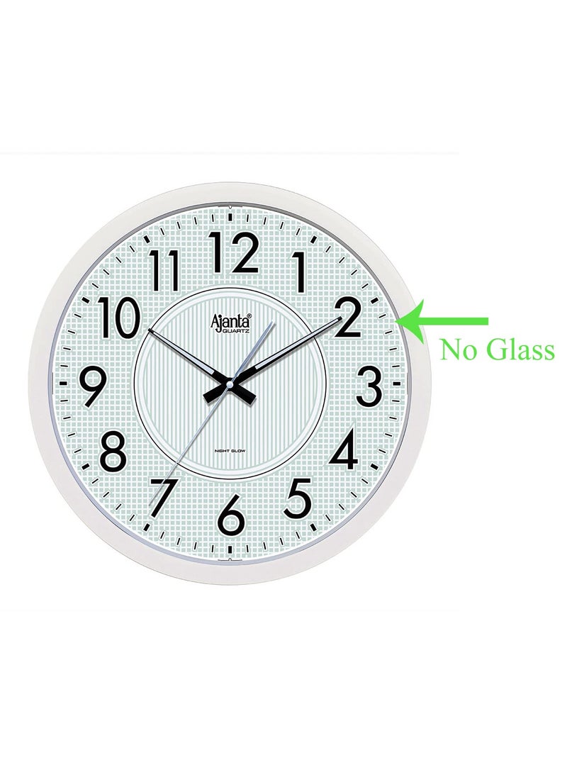 Ajanta Wall Clock Night Glow Clock Radium Clock (Night Vision_14 inch Approx)(Without Glass)