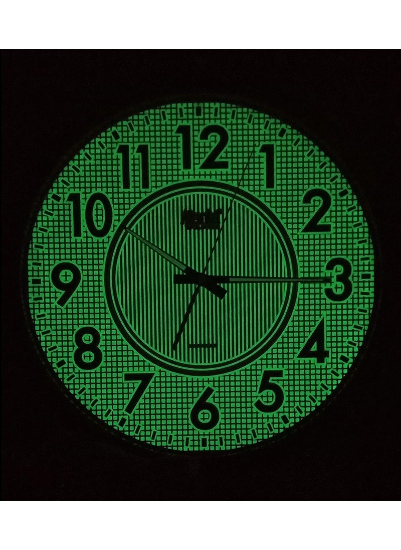 Ajanta Wall Clock Night Glow Clock Radium Clock (Night Vision_14 inch Approx)(Without Glass)