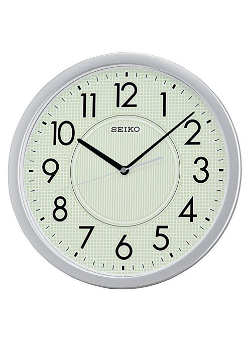 Seiko Wall Clock (36.1 cm x 36.1 cm x 3.9 cm, Silver, QXA629ST)