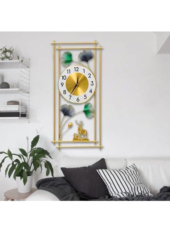 Nifsa-Handmade Decorative Metal Wall Clock for Farm House | Living Room | Party Hall | Bedroom | Kitchen Dining Hall Decoration with Antique Design & Glossy Finish(Multi)