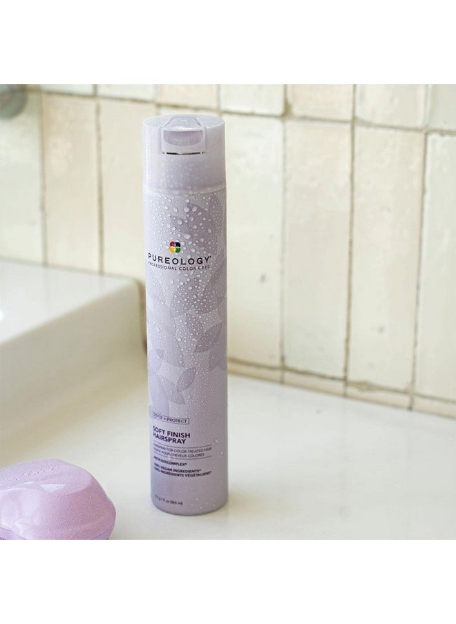 Pureology Style + Protect Soft Finish Hairspray | For Color-Treated Hair | Flexible Hold, Non-Drying Hairspray | Silicone Free | Vegan | Updated Packaging | 11 Oz.|