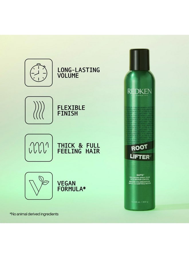 Redken Root Lifter Volumizing Spray Foam | For All Hair Types | Provides Body, Volume & Anti-Frizz Protection | Medium Control | 10.58 Oz