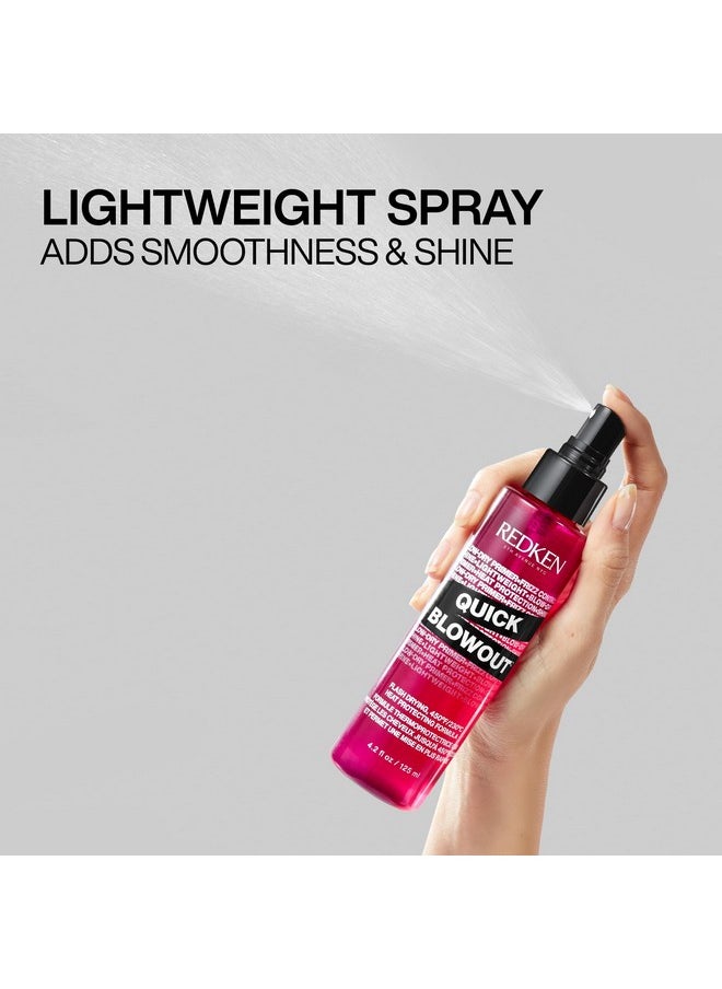 Redken Quick Blowout Heat Protectant Spray | Smooths & Adds Shine | Lightweight Blowdry Styling Primer & Heat Protection for Blowouts | For All Hair Types