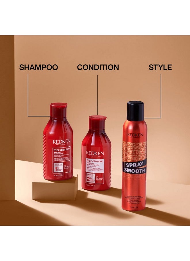 Redken Spray Smooth Anti Frizz Hair Spray | Frizz Control and Heat Protection | Instant Smoother | With Citric Acid | Paraben, Sulfate & Silicone-Free| 7.5 Oz