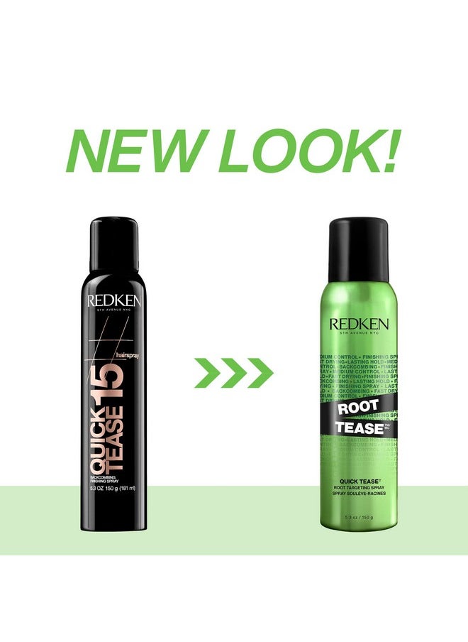 Redken Quick Tease 15 Backcombing Finishing Spray, For All Hair Types, Enhances Texture & Volume, Maximum Control, 5.3 Oz (Packaging may vary)