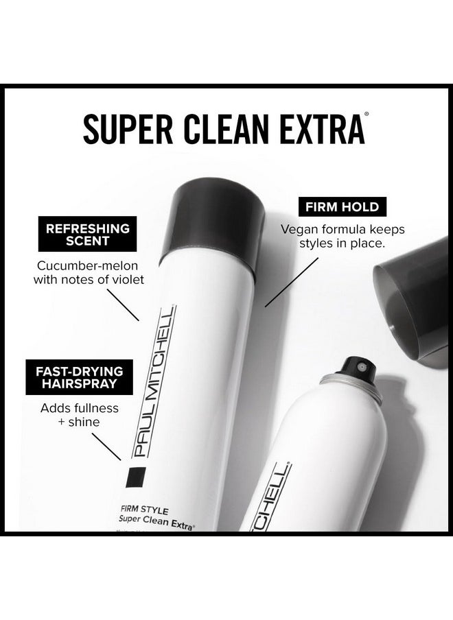 Paul Mitchell Super Clean Extra Finishing Hairspray, Maximum Hold, Shiny Finish, For All Hair Types, 9.5 oz.