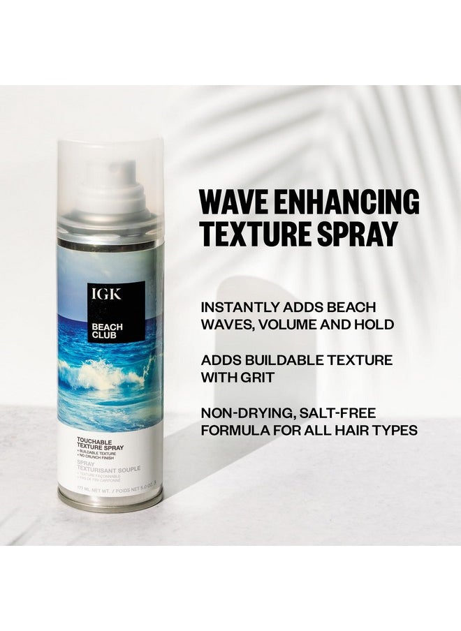 IGK BEACH CLUB Volumizing Texture Spray, volumizing hair products, hair spray flexible hold, beach waves spray, beach wave spray for hair, 5 Oz