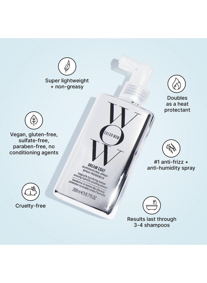 COLOR WOW Dream Coat Supernatural Spray, 6.7 Fl Oz - Keep Your Hair Frizz-Free and Shiny No Matter the Weather with Award-Winning Anti-Humidity Treatment