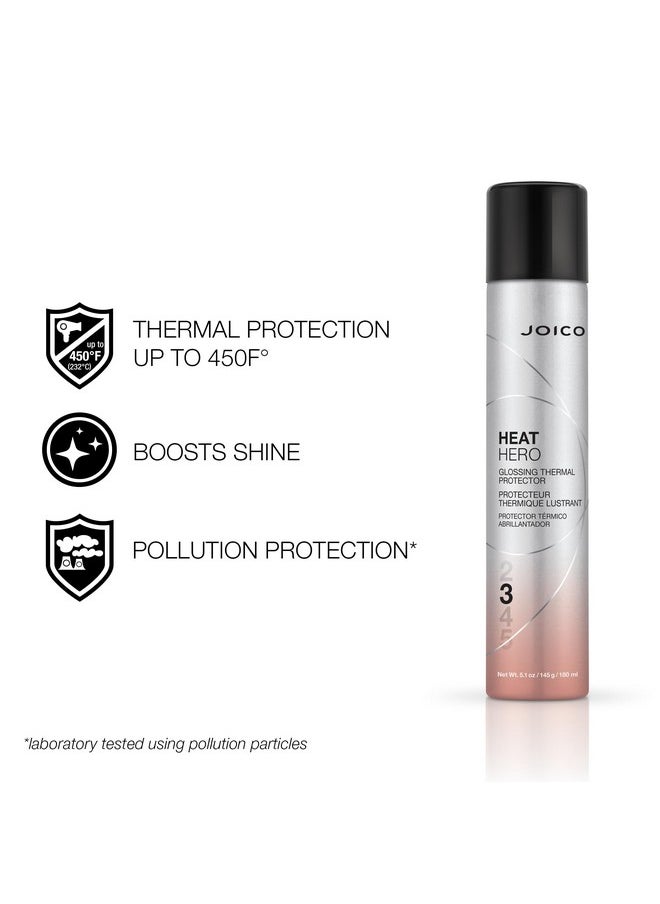 Joico Heat Hero Glossing Thermal Protector | For Most Hair Types | Thermal Heat & Humidity Protection | Reduce Split Ends | Boost Shine | Paraben & Sulfate Free | 145g | 5.1 oz