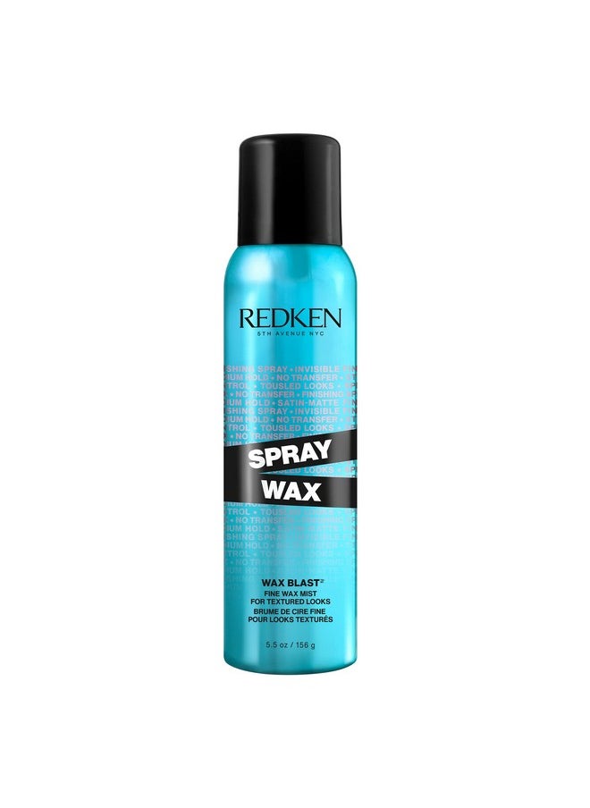 Redken Spray Wax Invisible Texture Mist | For All Hair Types | High Impact Finishing Spray-Wax | Adds Volumizing Body & Dimension With A Satin-Matte Finish | Medium Control | 5.5 Oz