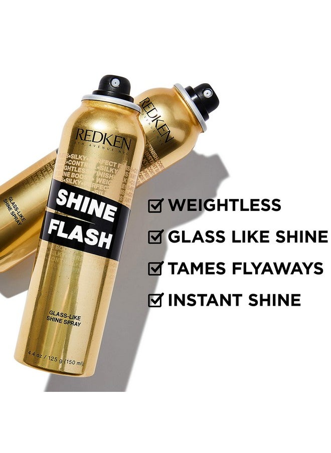 Redken Shine Flash 02 Glistening Mist | For All Hair Types | Instantly Adds Shine | Citrus Fragrance | 4.4 Oz