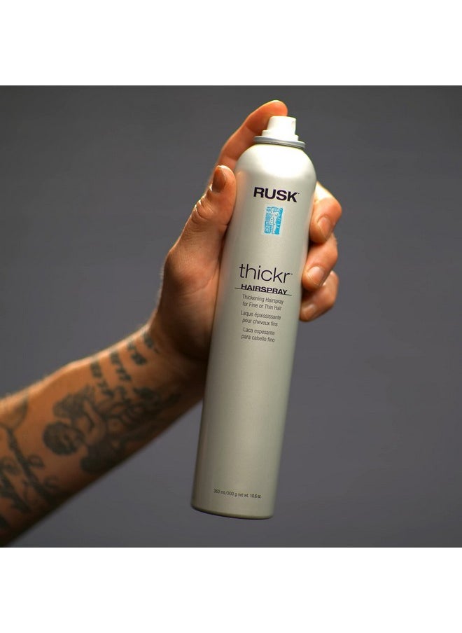 RUSK Thickening Hairspray, 10.6 Oz, Extra-Hold Hairspray, Powerful Texture and Shine, UV Blockers to Protect Color-Treated or Highlighted Hair