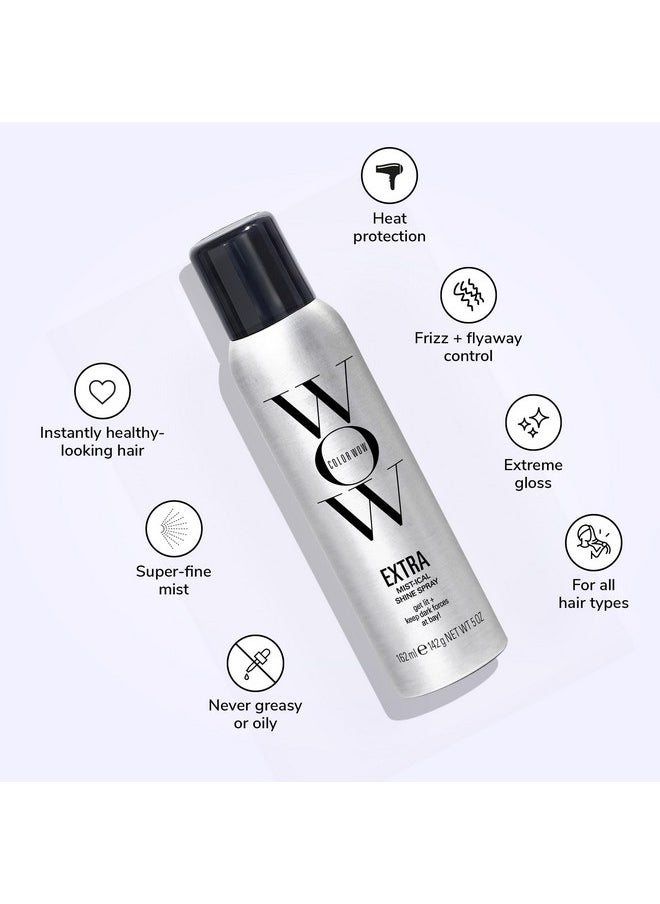 COLOR WOW Extra Mystical Shine Spray - Lightweight & Non-Greasy Formula | Heat Protection, Frizz Control, and Silky Hair | For All Hair Types