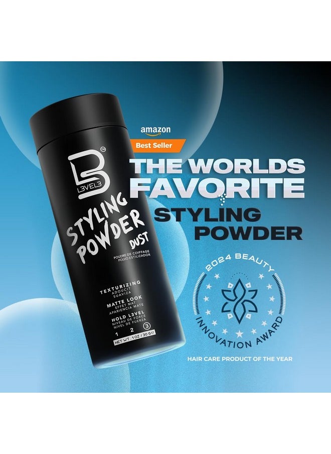 L3 Level 3 Styling Powder - Natural Look Mens Powder - Easy to Apply with No Oil or Greasy Residue (Small - 30 Grams)