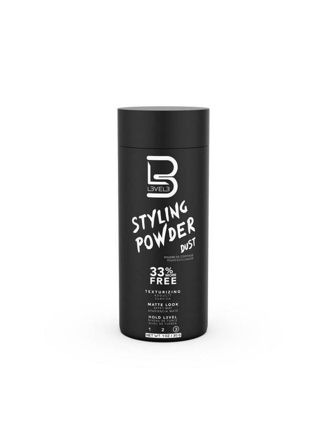 L3 Level 3 Styling Powder - Natural Look Mens Powder - Easy to Apply with No Oil or Greasy Residue (Small - 30 Grams)