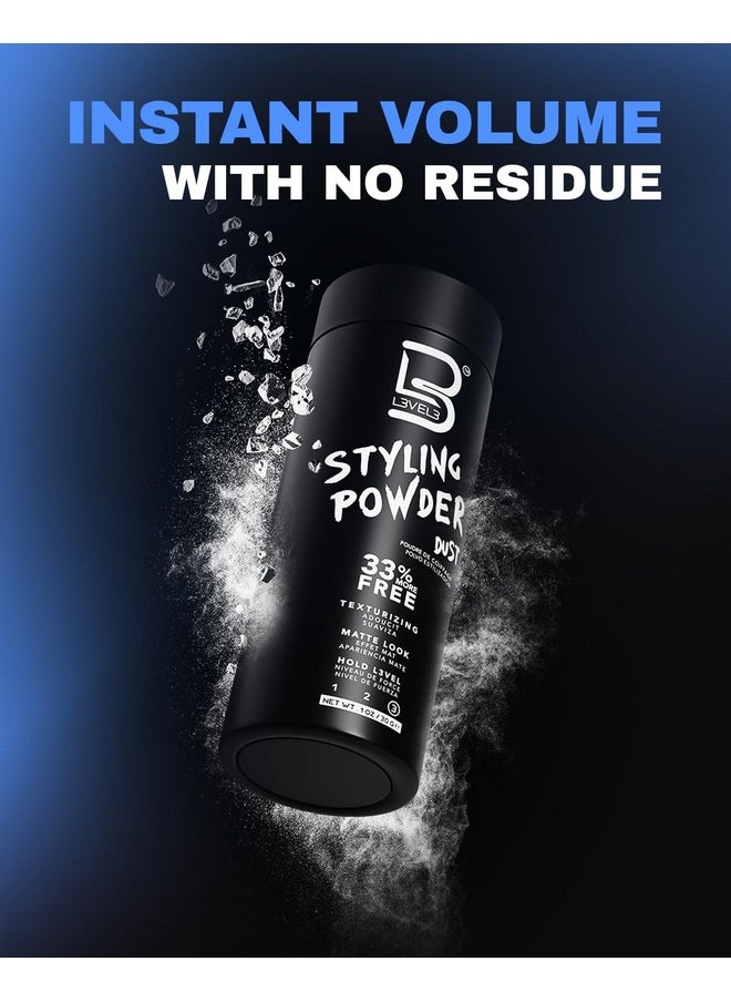 L3 Level 3 Styling Powder - Natural Look Mens Powder - Easy to Apply with No Oil or Greasy Residue (Small - 30 Grams)