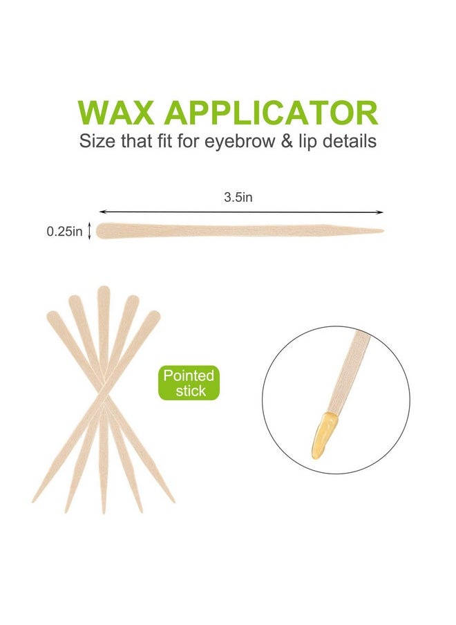 1200 Pack Wooden Waxing Sticks Wax Spatulas Sticks Small Wax Applicator Sticks Wood Craft Sticks Spatulas Applicator for Hair Eyebrow Nose Removal (Without Handle)