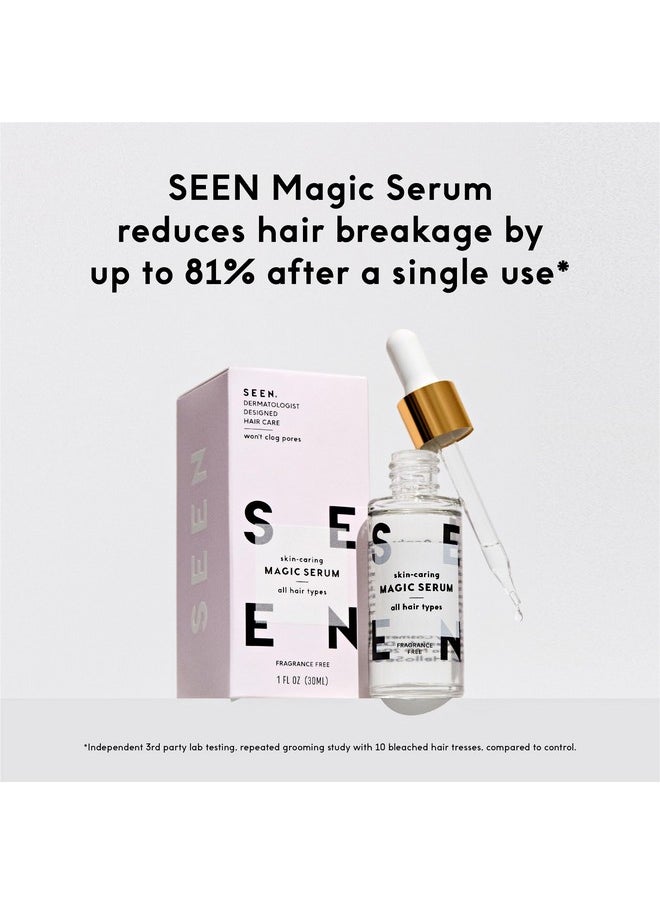 SEEN Magic Serum, Fragrance Free - Non-Comedogenic & Sulfate-Free Hair Serum- Anti Frizz- Dermatologist-Developed - Safe for Sensitive, Eczema & Acne Prone Skin