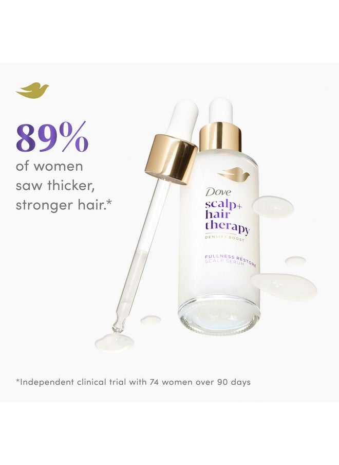 Dove Scalp + Hair Therapy Density Boost Serum Fullness Restore Visibly Thicker Hair In As Soon As 30 Days, Hydrating & Fast-Absorbing, Instantly Relieves Dry Scalp 2 Fl oz