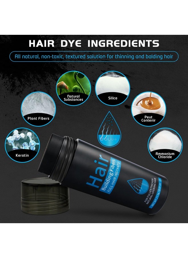 ALIVER Hair Fibers for Thinning Hair for Women & Men, Extra Spray Applicator, Black, 27.5 Gr Hair Powder Bald Spot Cover Up, Instantly Hair Filler, Undetected & Natural