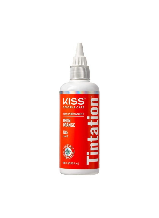 Kiss Tintation Semi-Permanent Hair Color 5 Ounce (Neon Orange)
