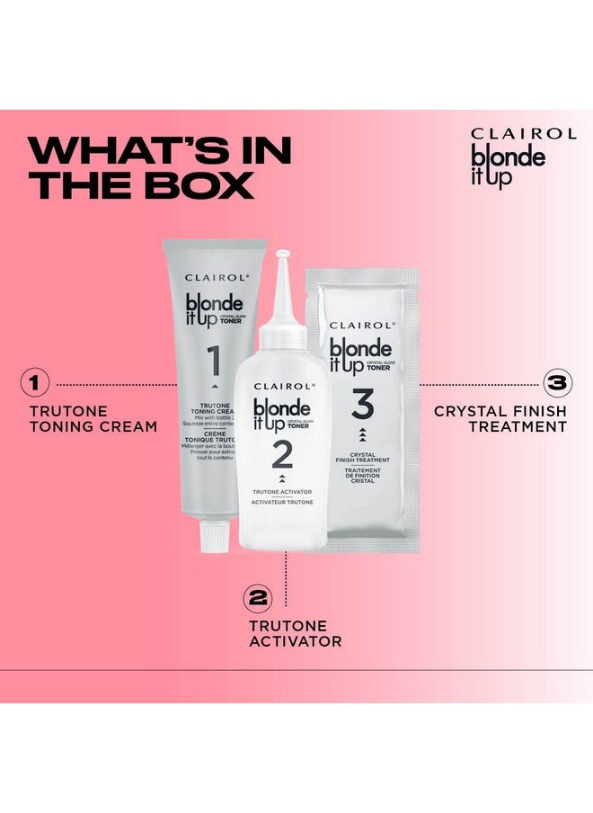 Clairol Blonde It Up Crystal Glow Toners Demi-Permanent Hair Dye, Luminous Pearl Hair Color, Pack of 1
