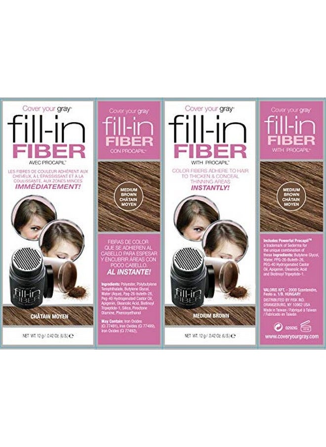 Cover Your Gray Pro Fill-In Fibers with Procapil - Medium Brown
