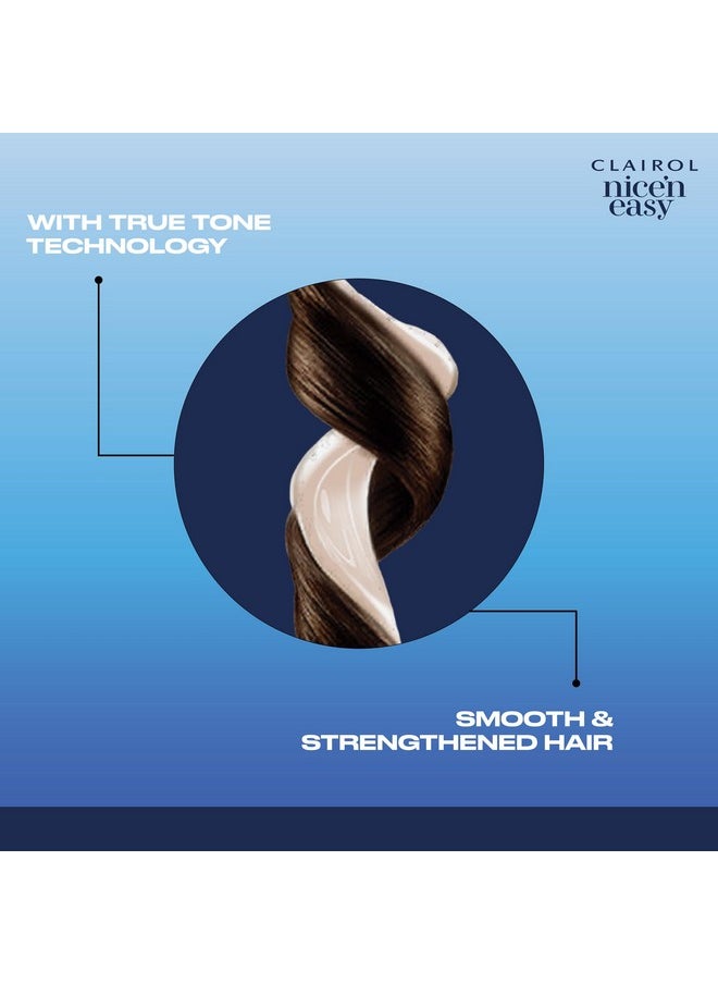 Clairol Nice'n Easy Permanent Hair Dye, 2 Black Hair Color, Pack of 3