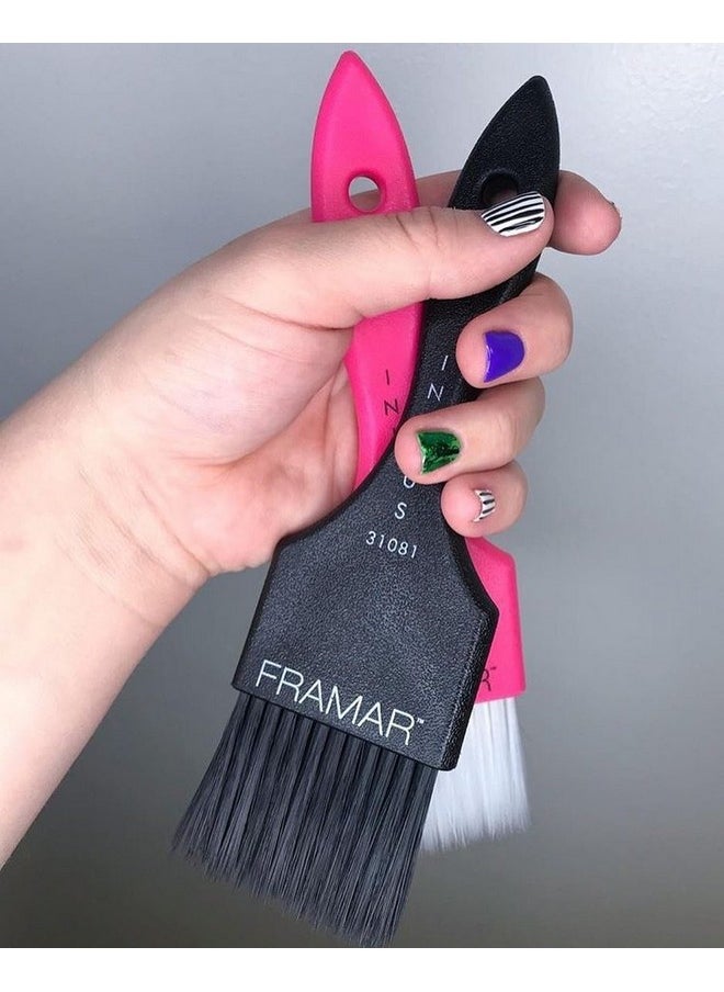 Framar Power Painter Hair Dye Brush - Hair Coloring Brush, Hair Dying Brush to Apply Hair Color, Blending Hair Color Brush Set, Balayage Tools, Dye Application Brush to Paint Hair, Tint Brush - 2 Pk