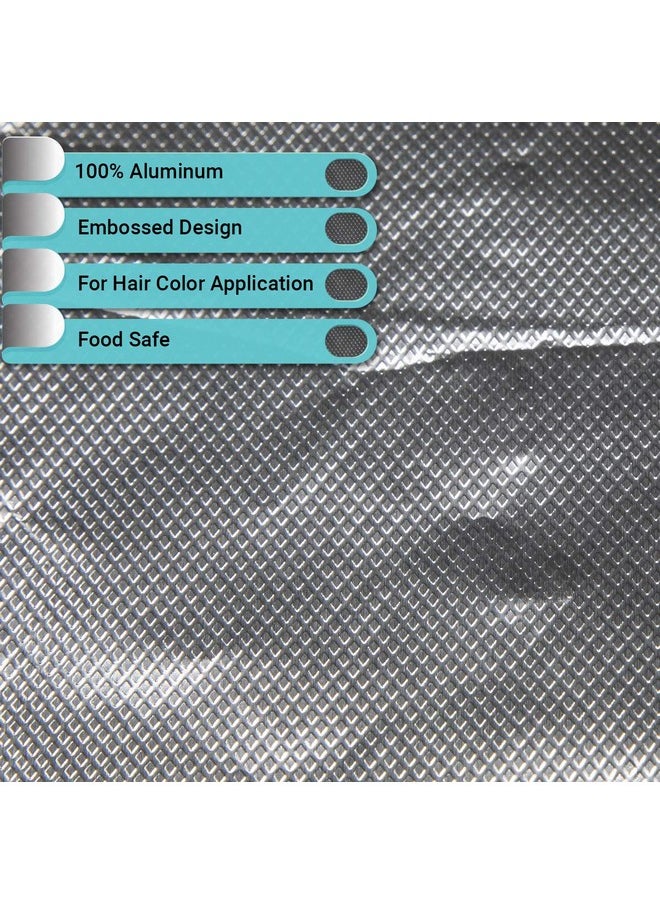 ForPro Professional Collection Embossed Foil Sheets 500S, Aluminum Foil, Pop-Up Dispenser, for Hair Color Application and Highlighting Services, Food Safe, 5” W x 10.75” L, 500 Count