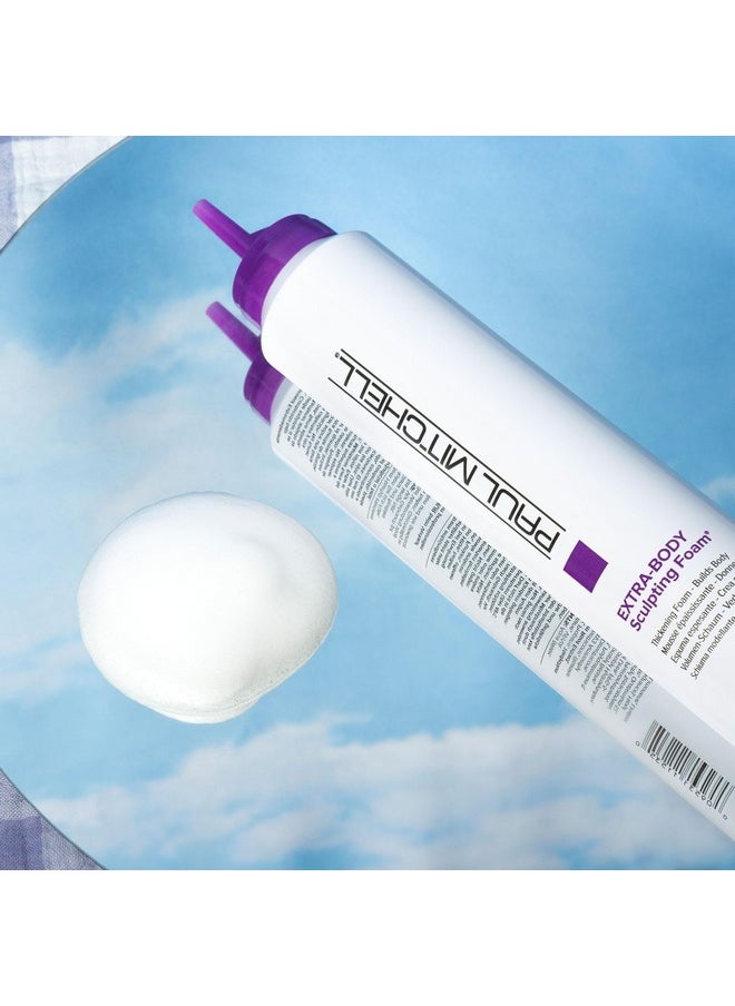 Paul Mitchell Extra-Body Sculpting Foam, Thickens + Builds Body, For Fine Hair, 6.7 oz.