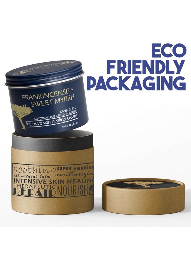 BALM OF GILEAD Foot Healing Cream - Frankincense and Sweet Myrrh Moisturizer for Sensitive Skin, Foot Therapy, Diabetic Skin Healing - Synergistic Action, Deeply Nourishing, Relieving